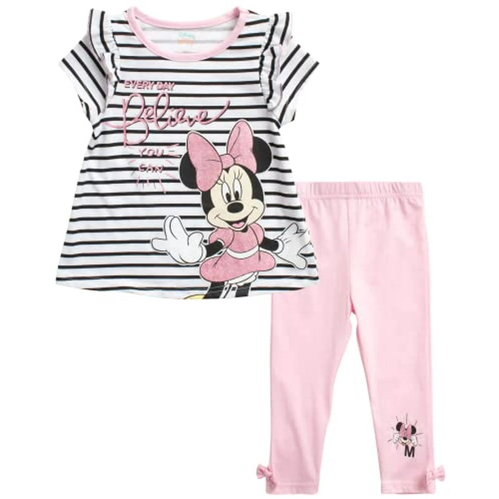 2 Piece Minnie Mouse T-Shirt and Leggings- Size 3-6M